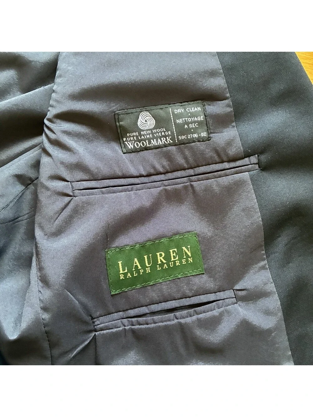 Vintage Lauren Ralph Lauren Navy Blue Wool Blazer Sport Coat Men’s Size 38S Suit